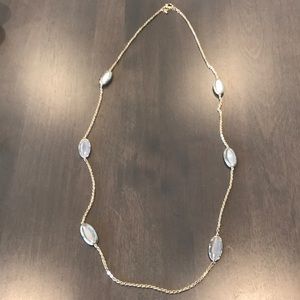 Spring Street NEW white stone necklace